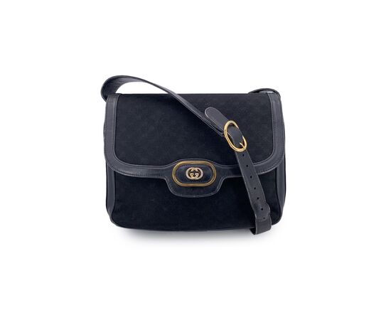 GUCCI Borsa a Tracolla Vintage in Tela Col. Nero M