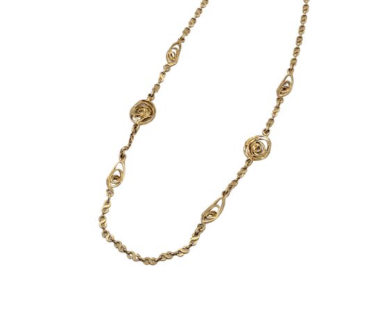 YVES SAINT LAURENT Collana Vintage in Metallo Col. Oro