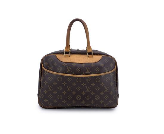 LOUIS VUITTON Borsa a Mano Vintage in Tela Col. Marrone Deauville M
