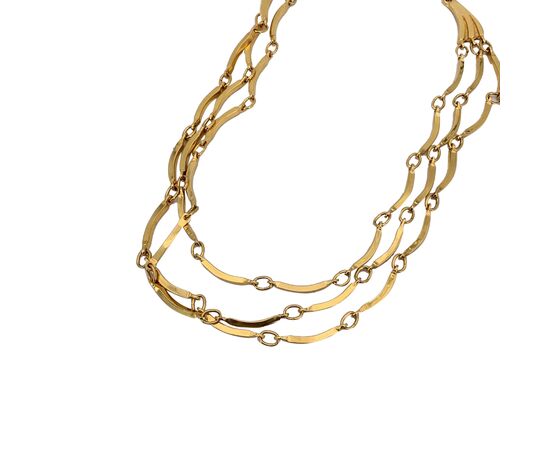 YVES SAINT LAURENT Collana Vintage in Metallo Col. Oro
