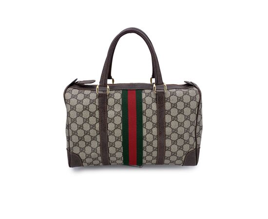 GUCCI Borsa a Mano Vintage in Tela Col. Marrone Ophidia GG M