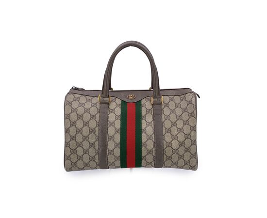GUCCI Borsa a Mano Vintage in Camoscio Col. Marrone Boston M