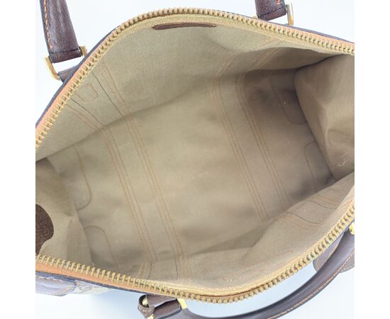GUCCI Borsa a Mano Vintage in Tela Col. Marrone L