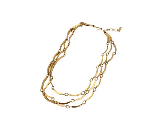 YVES SAINT LAURENT Collana Vintage in Metallo Col. Oro