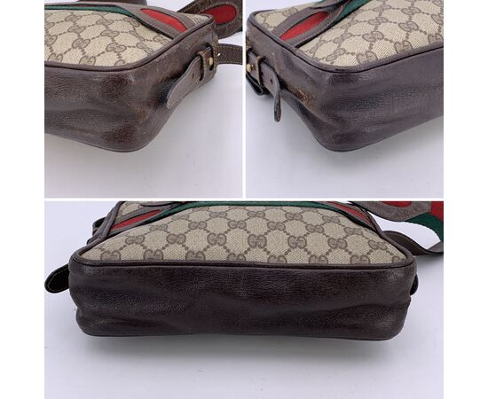 GUCCI Borsa a Tracolla Vintage in Tela Col. Marrone Ophidia M