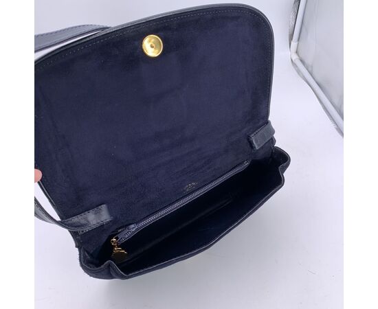 GUCCI Borsa a Tracolla Vintage in Camoscio Col. Blu S