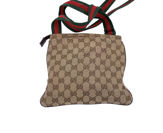 GUCCI Borsa a Tracolla in Tela Col. Beige M