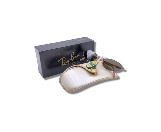 RAY-BAN Occhiali da Sole Vintage in Metallo Col. Argento Oval