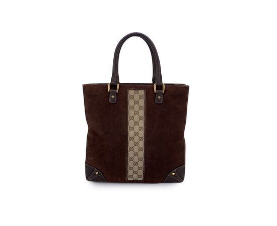GUCCI Borsa Shopper in Camoscio Col. Marrone M