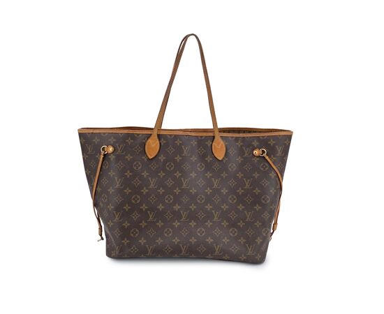 LOUIS VUITTON Borsa Shopper in Tela Col. Marrone Neverfull L
