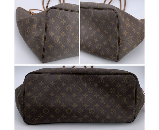 LOUIS VUITTON Borsa Shopper in Tela Col. Marrone Neverfull L