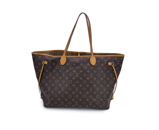 LOUIS VUITTON Borsa Shopper in Tela Col. Marrone Neverfull L