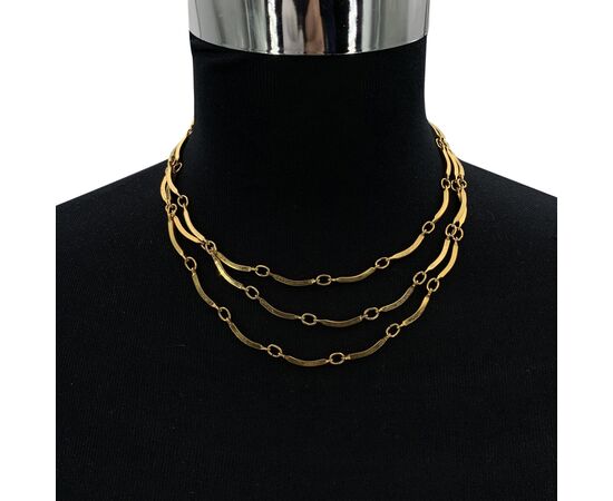 YVES SAINT LAURENT Collana Vintage in Metallo Col. Oro