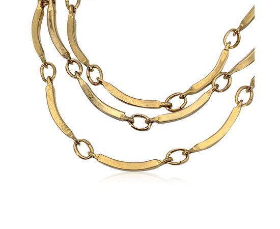 YVES SAINT LAURENT Collana Vintage in Metallo Col. Oro