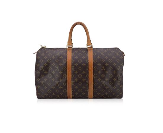 LOUIS VUITTON Borsa da Viaggio Vintage in Tela Col. Marrone Keepall M