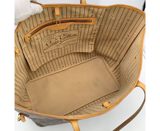 LOUIS VUITTON Borsa Shopper in Tela Col. Marrone Neverfull L