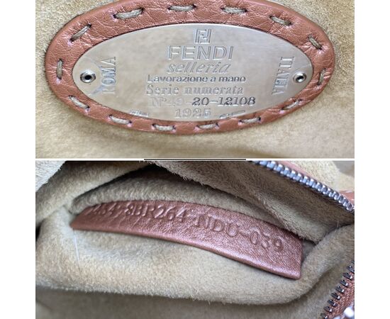 FENDI Borsa Hobo in Pelle Col. Rosa M