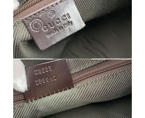 GUCCI Borsa Hobo in Tela Col. Marrone Hobo M