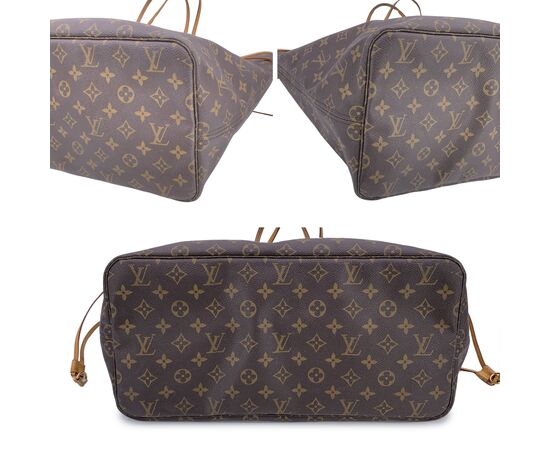 LOUIS VUITTON Borsa Shopper in Tela Col. Marrone Neverfull L