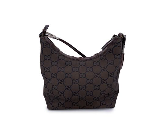GUCCI Borsa Hobo in Tela Col. Marrone Hobo M