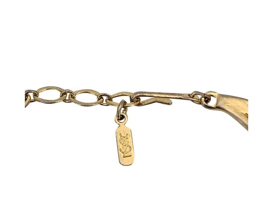 YVES SAINT LAURENT Collana Vintage in Metallo Col. Oro