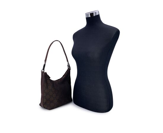 GUCCI Borsa Hobo in Tela Col. Marrone Hobo M