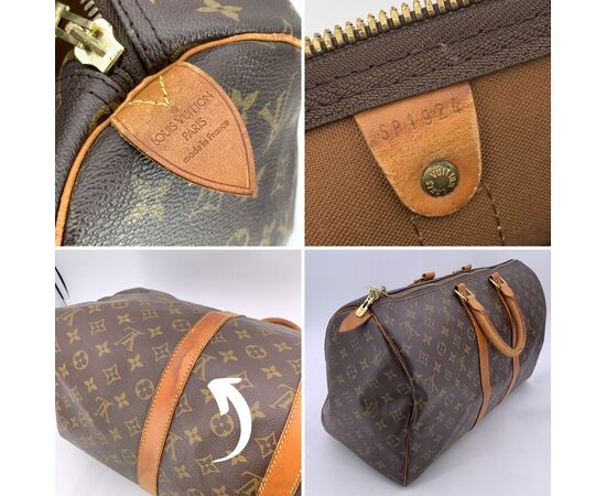 LOUIS VUITTON Borsa da Viaggio Vintage in Tela Col. Marrone Keepall M