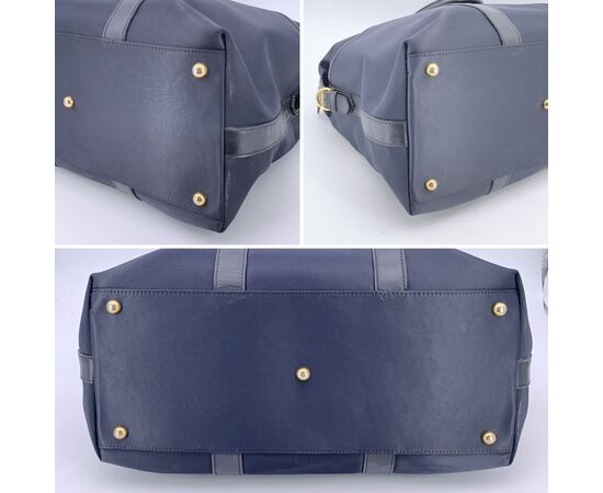 YVES SAINT LAURENT Borsa da Viaggio Vintage in Tela Col. Blu Chyc L