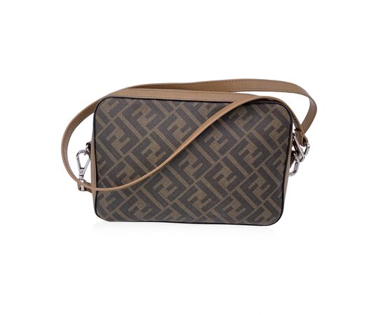 FENDI Borsa a Tracolla in Pelle Col. Beige Double F S
