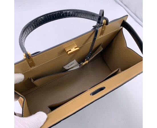 TORY BURCH Borsa a Mano in Tela Col. Nero Lee Radziwill Petite M