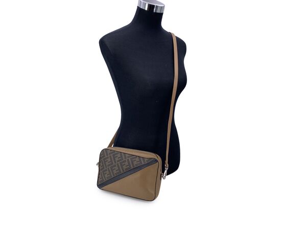 FENDI Borsa a Tracolla in Pelle Col. Beige Double F S