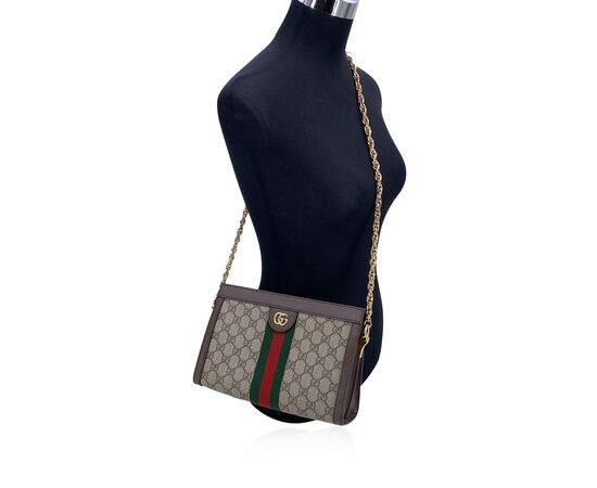 GUCCI Borsa a Tracolla in Tela Col. Beige Ophidia GG Supreme S