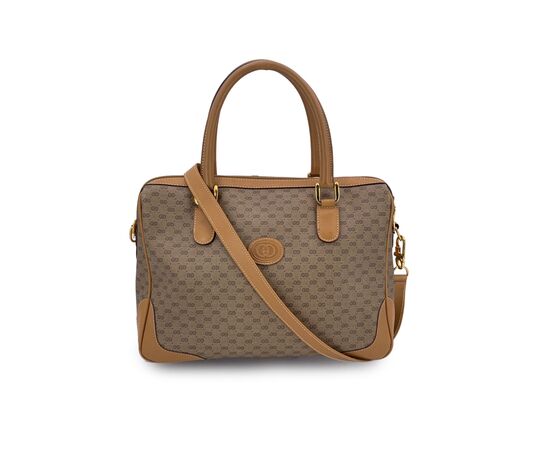 GUCCI Borsa a Mano Vintage in Tela Col. Beige M