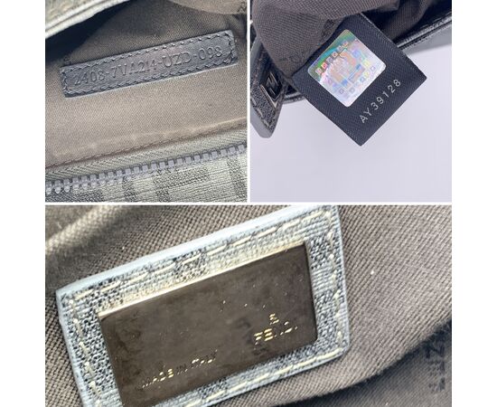 FENDI Borsa a Tracolla in Tela Col. Grigio FF S