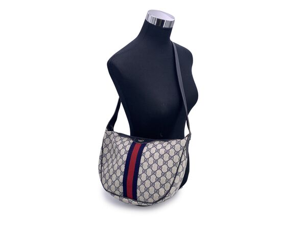 GUCCI Borsa a Tracolla Vintage in Tela Col. Blu M