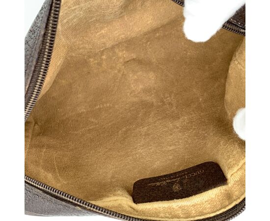GUCCI Borsa a Tracolla Vintage in Tela Col. Marrone Ophidia Zip S