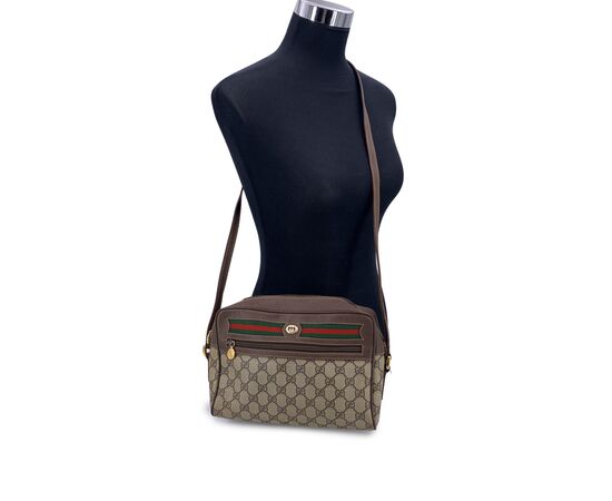 GUCCI Borsa a Tracolla Vintage in Tela Col. Beige Ophidia M