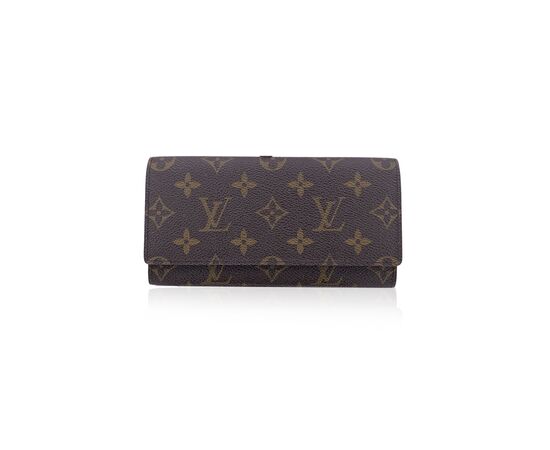 LOUIS VUITTON Portafoglio Vintage in Tela Col. Marrone S