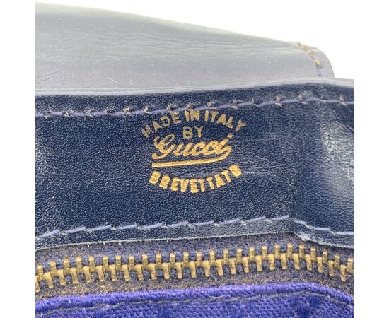 GUCCI Borsa a Tracolla Vintage in Tela Col. Blu M