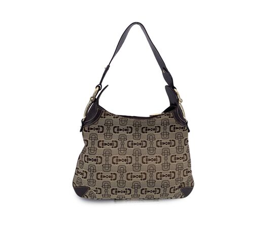 GUCCI Borsa Hobo in Tela Col. Marrone Hobo M