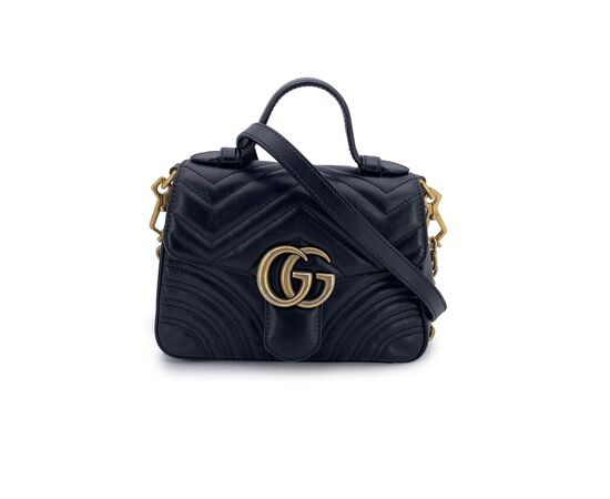 GUCCI Borsa a Tracolla in Pelle Col. Nero Marmont S
