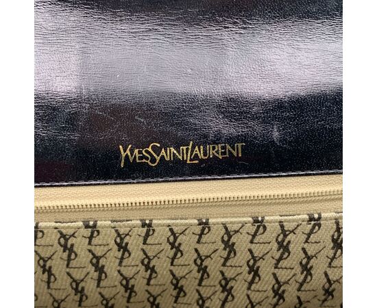 YVES SAINT LAURENT Pochette Vintage in Pelle Col. Nero S