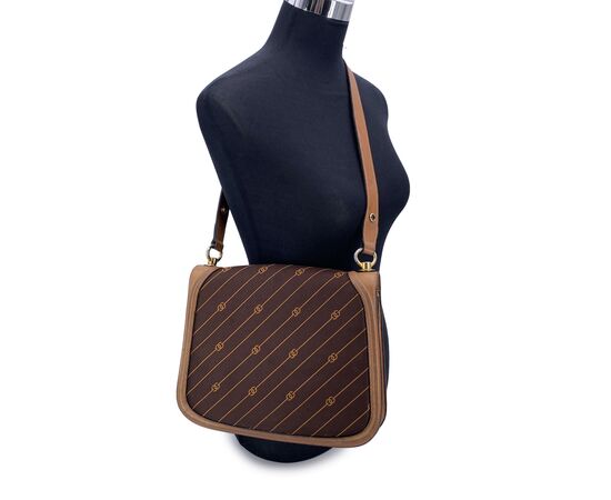 GUCCI Borsa a Tracolla Vintage in Tela Col. Marrone M