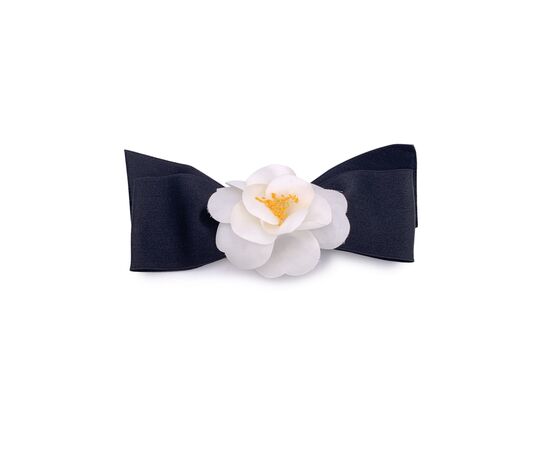 CHANEL Spilla Vintage in Tela Col. Bianco Camellia