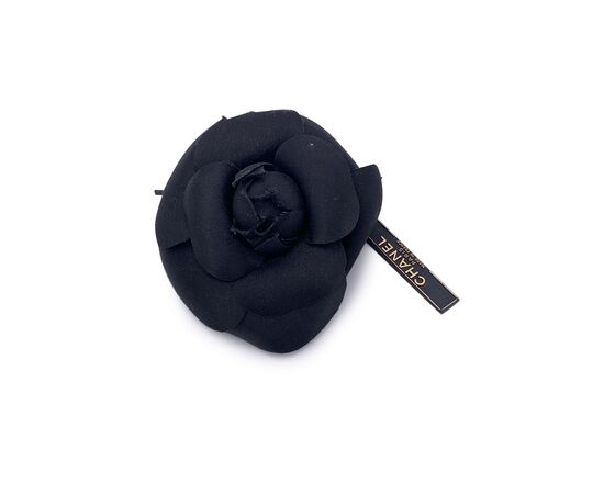 CHANEL Spilla Vintage in Tela Col. Nero Camelia