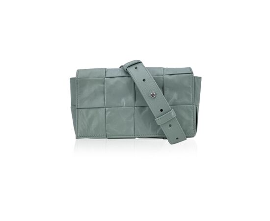 BOTTEGA VENETA Borsa a Tracolla in Pelle Col. Verde Cassette S