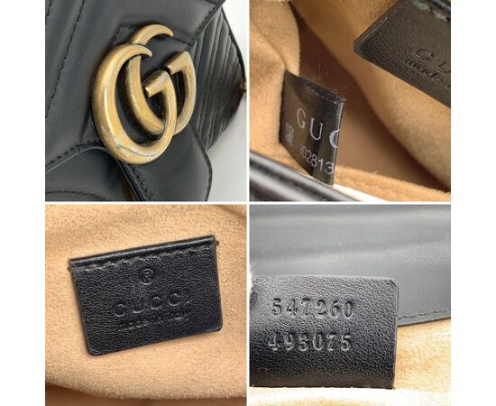 GUCCI Borsa a Tracolla in Pelle Col. Nero Marmont S