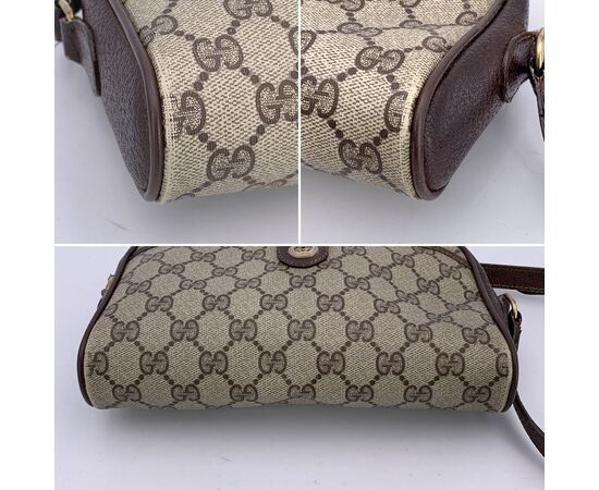 GUCCI Borsa a Tracolla Vintage in Tela Col. Marrone Ophidia Zip S