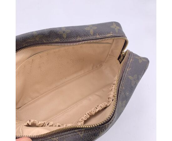 LOUIS VUITTON Pochette Vintage in Tela Col. Marrone Trousse de Toilette S