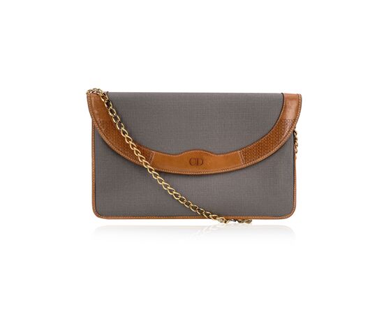 DIOR Borsa a Tracolla Vintage in Pelle Col. Grigio S